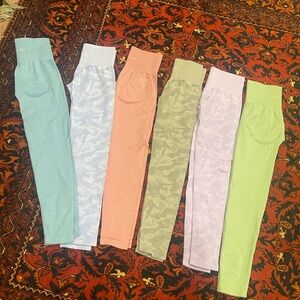 NVGTN Women's Leggings - Blue, Pink, Tan, Purple, Green seamless leggings